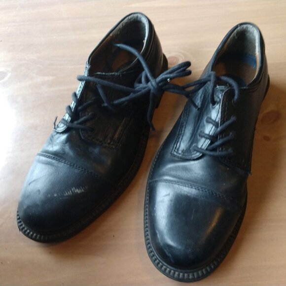 Dockers Shoes Men's 7 M Gordon Dress Cap Toe Oxford Black Leather - Picture 1 of 5